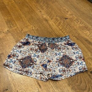 Veronicam Women’s Shorts Blue White and Orange Size S